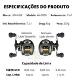 Nova Carretilha Premium LURE PRO AK-2000 NB1401